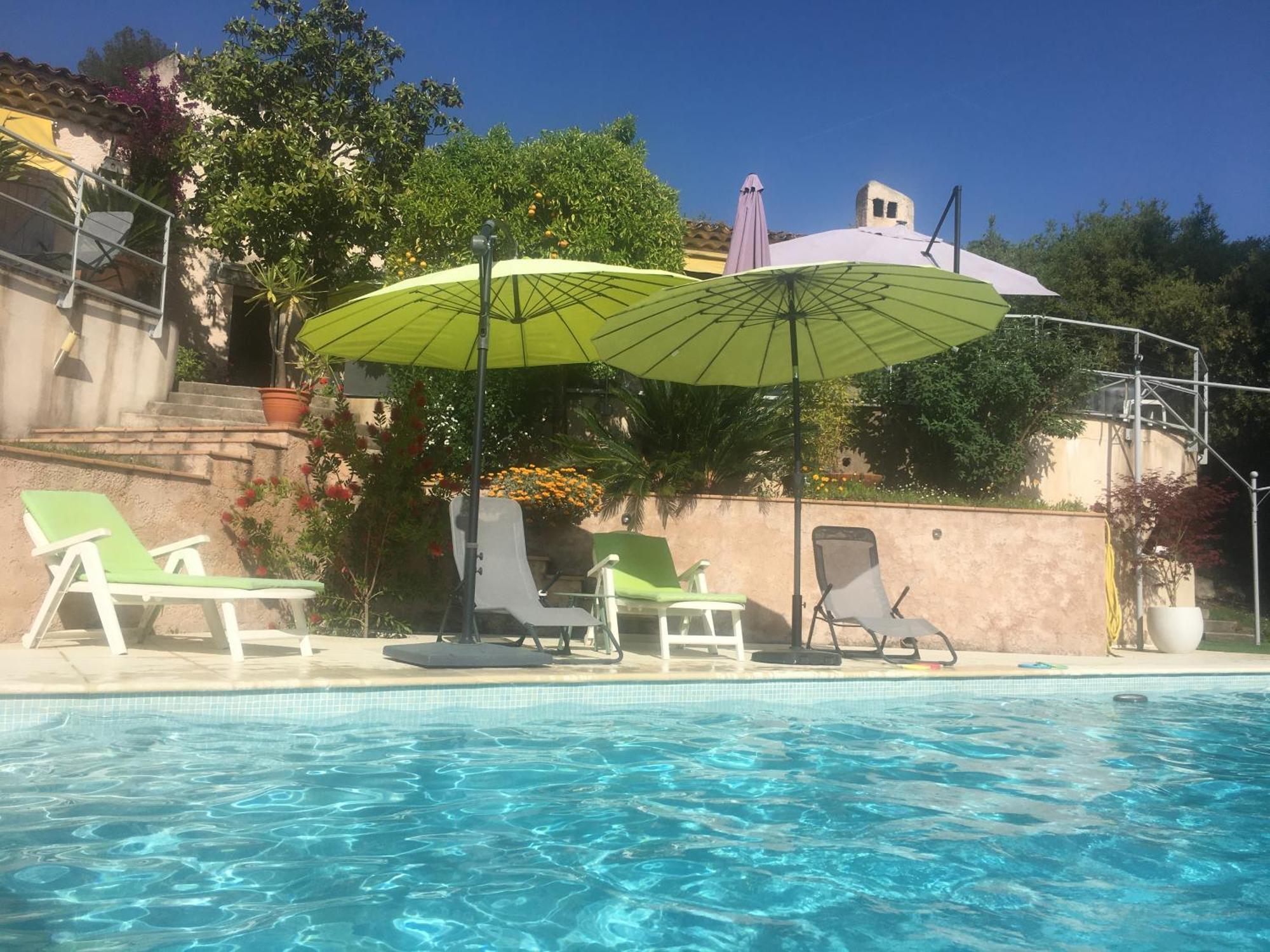 Studio Chez Charles Et Marie, Independant De La Maison, Acces Piscine, Tres Calme, Roquefort Les Pins Kültér fotó
